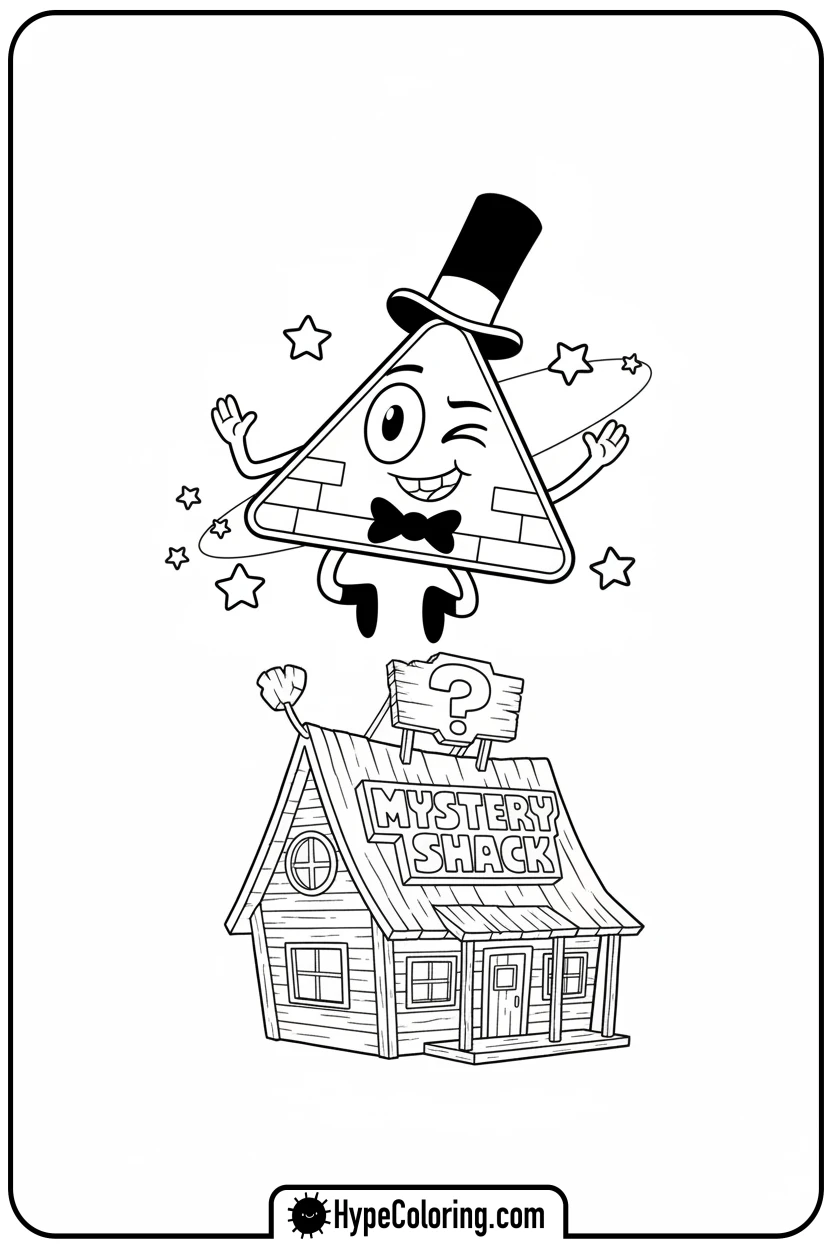 friendly-bill-cipher-symbol - gravity falls coloring pages
