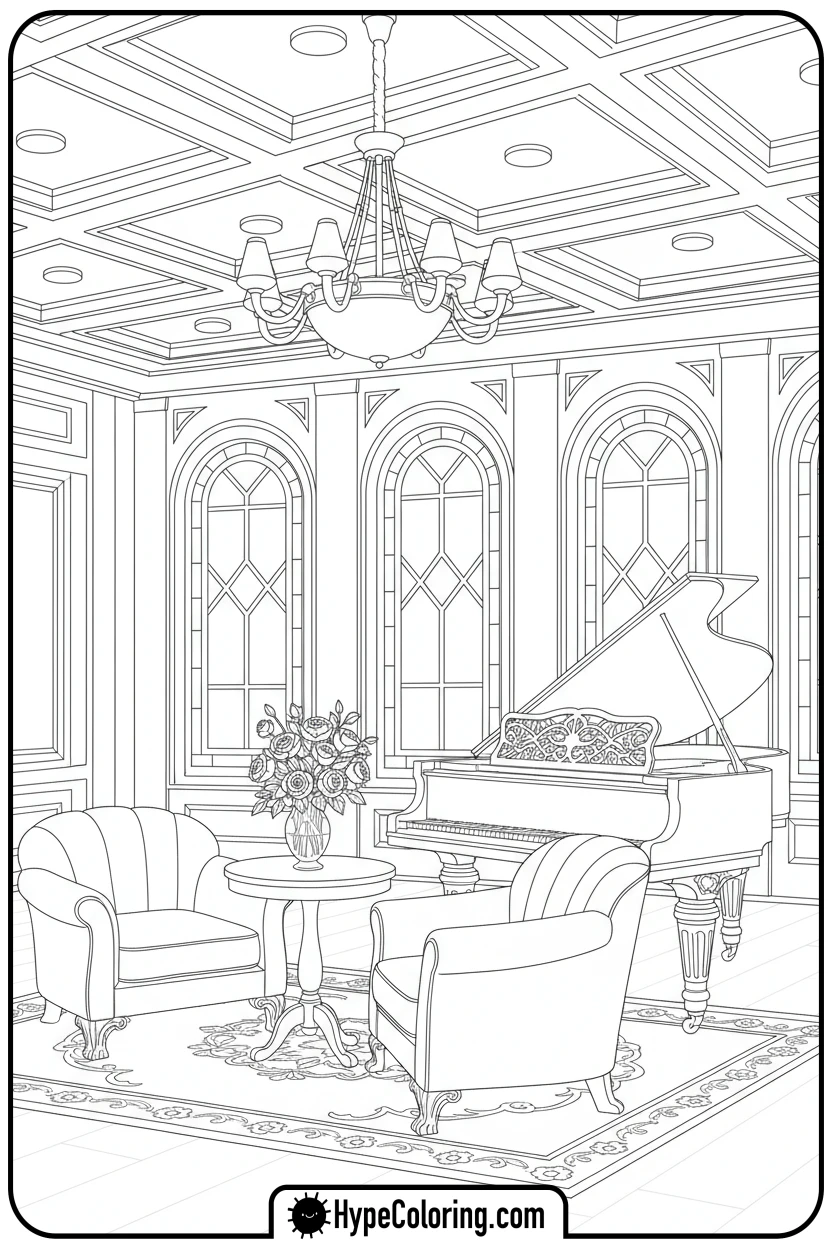titanic-elegant-lounge - coloring pages of titanic