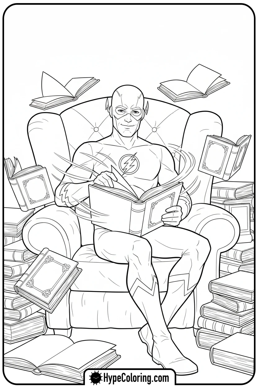 flash-reading-super-fast - flash coloring pages