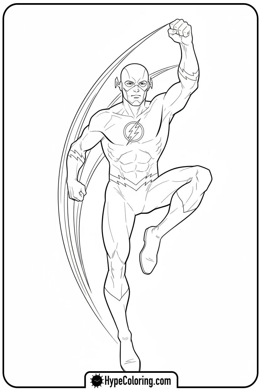 flash-super-speed-jump - flash coloring pages