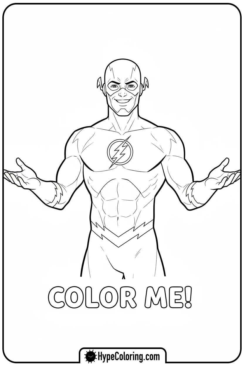 flash-showing-emblem - flash coloring pages