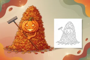 an-energetic-jack-o-lantern-with - jack o lantern coloring page