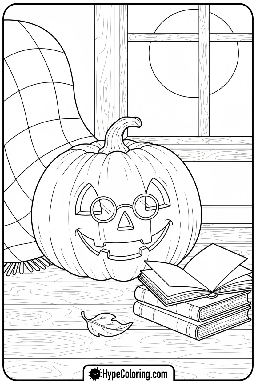 Click to download PDF jack-o-lantern-reading-book - jack o lantern coloring page