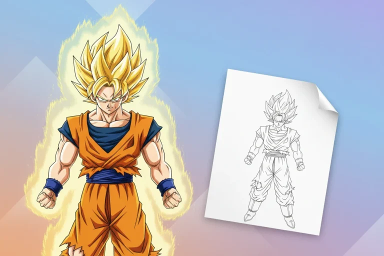goku-in-his-super-saiyan - goku coloring pages