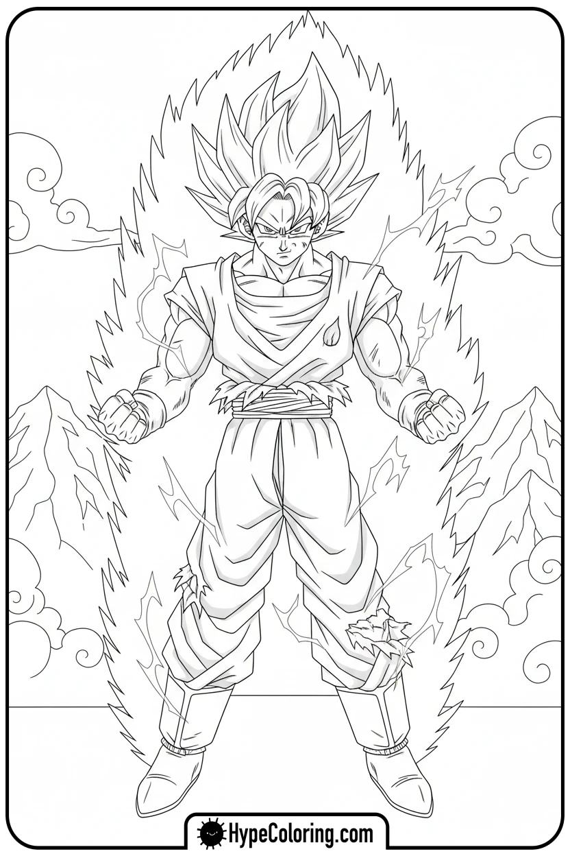 goku-as-super-saiyan - goku coloring pages
