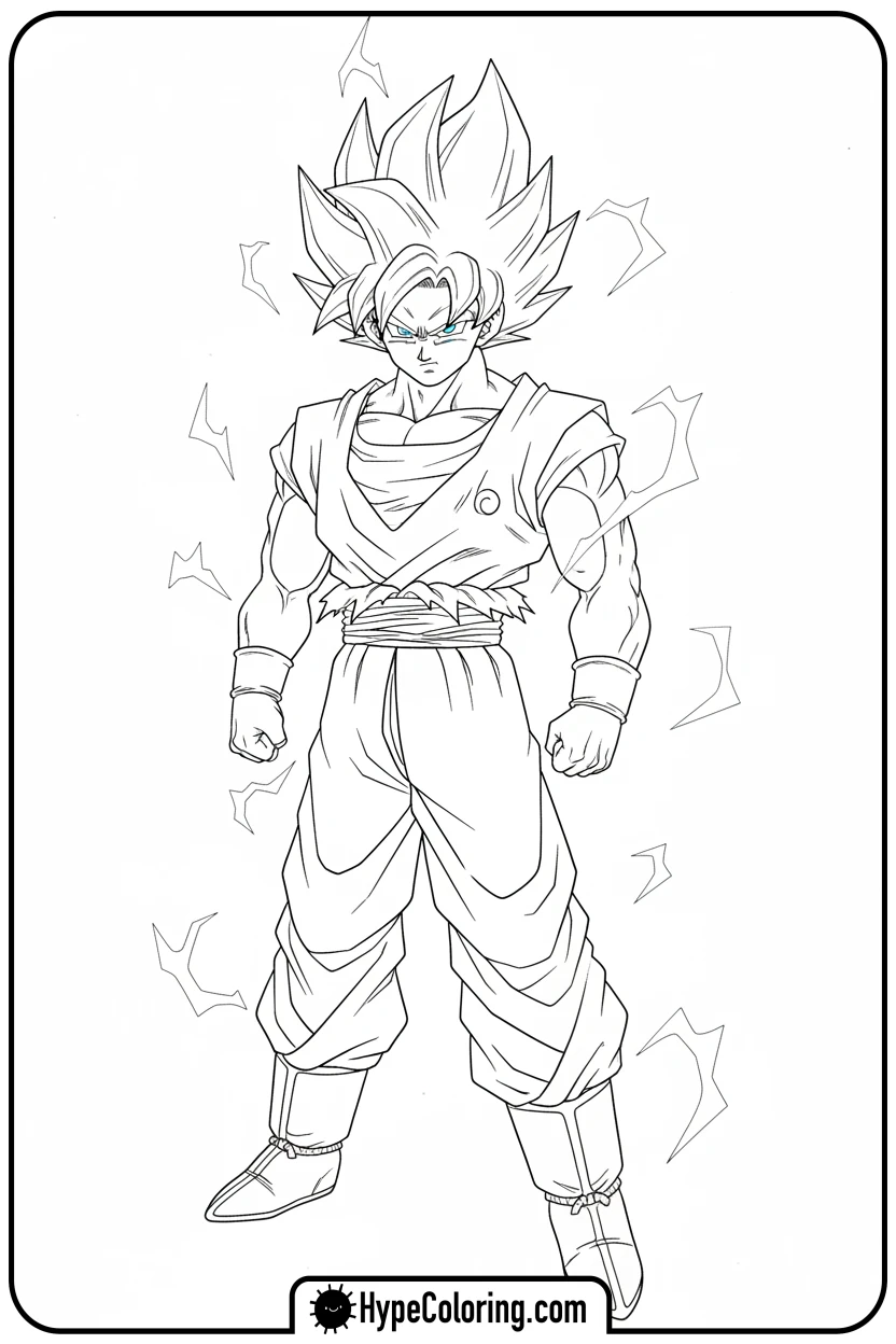 goku-as-super-saiyan-blue - goku coloring pages