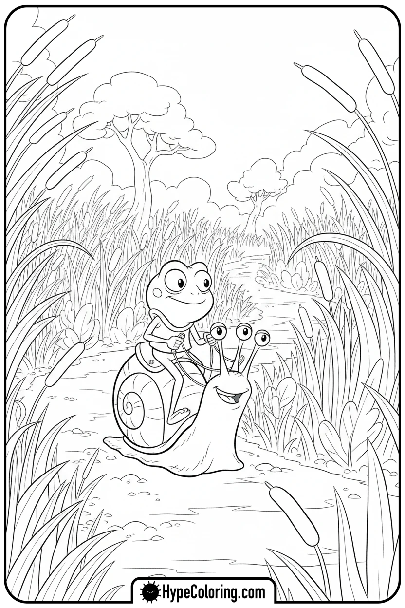 Click to download PDF sprig-riding-bessie - amphibia coloring pages sprig