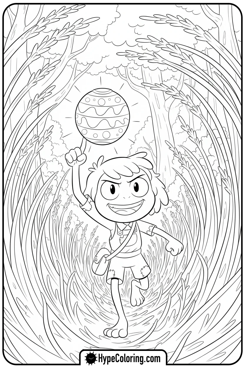 Click to download PDF sprig-leading-with-lantern - amphibia coloring pages sprig