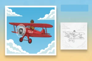 bessie-coleman-with-a-confident - black history coloring pages