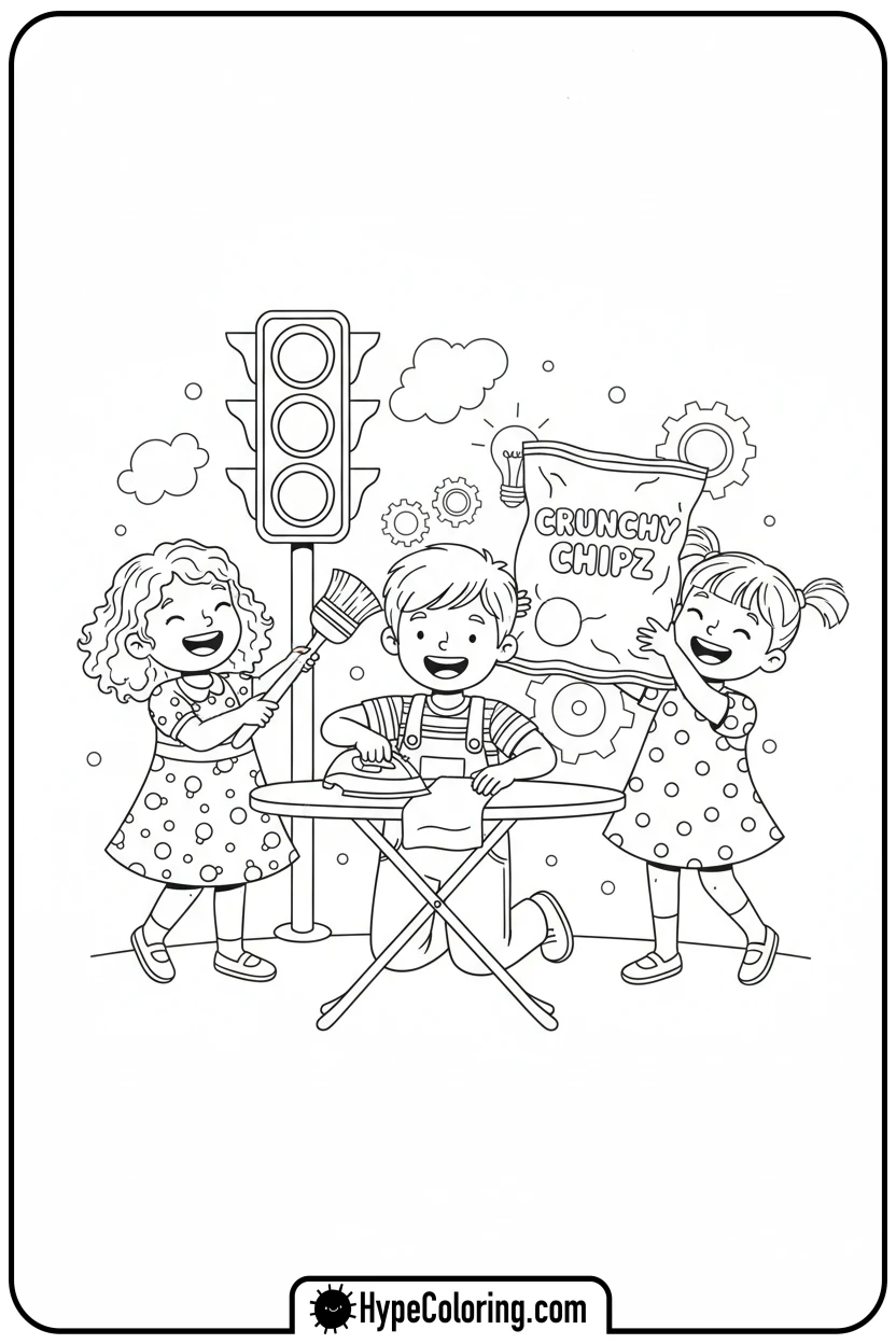 kids-with-black-inventions - black history coloring pages