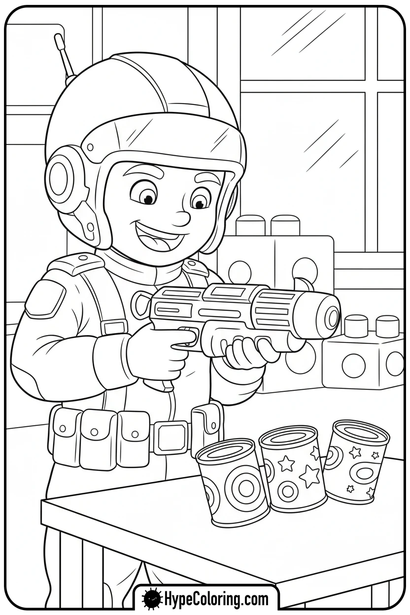 soldier-aiming-toy-blaster - call of duty coloring pages