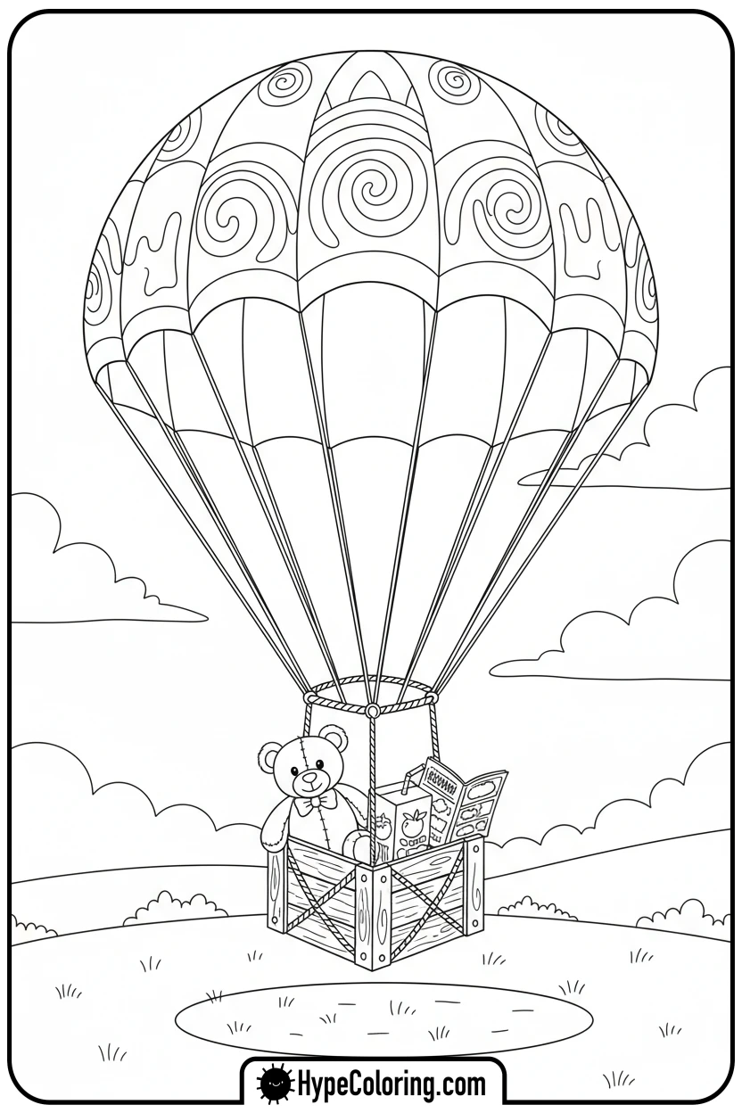 parachute-delivering-fun-crate - call of duty coloring pages