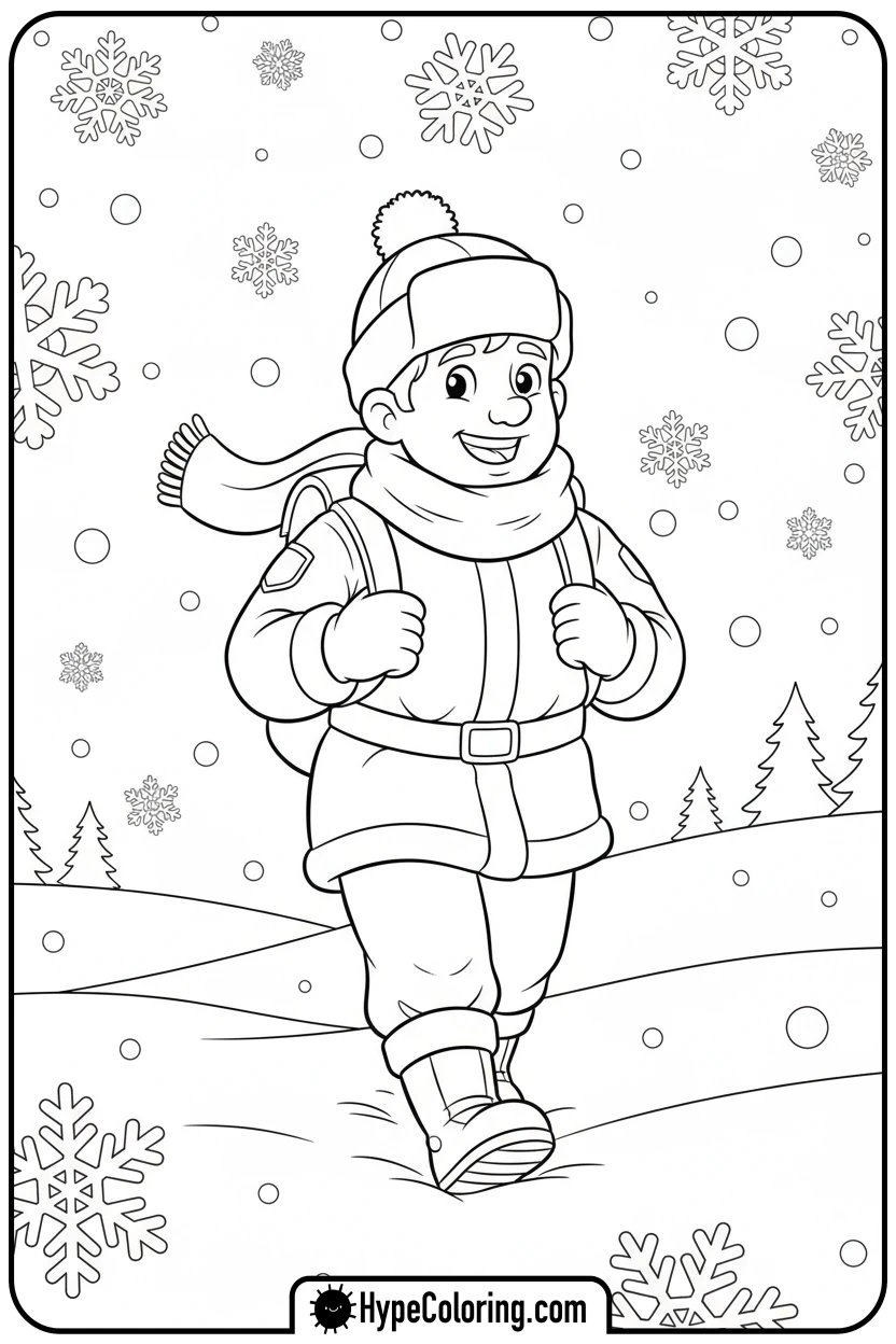 soldier-trekking-in-snow - call of duty coloring pages