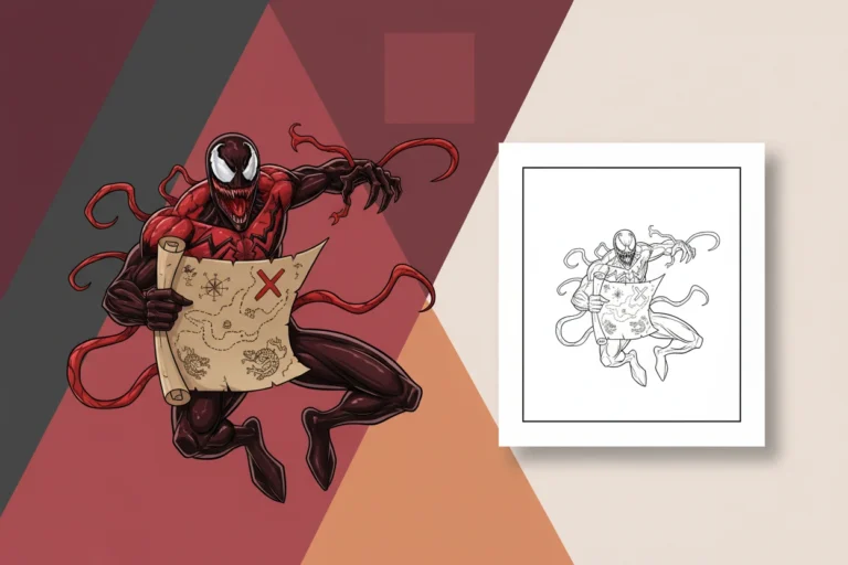 carnage-holding-a-rolled-out-treasure - carnage coloring pages
