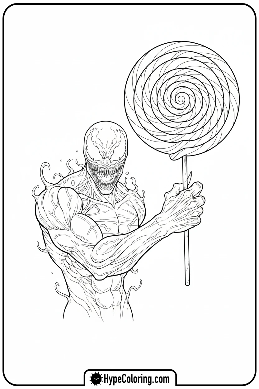 carnage-with-giant-lollipop - carnage coloring pages