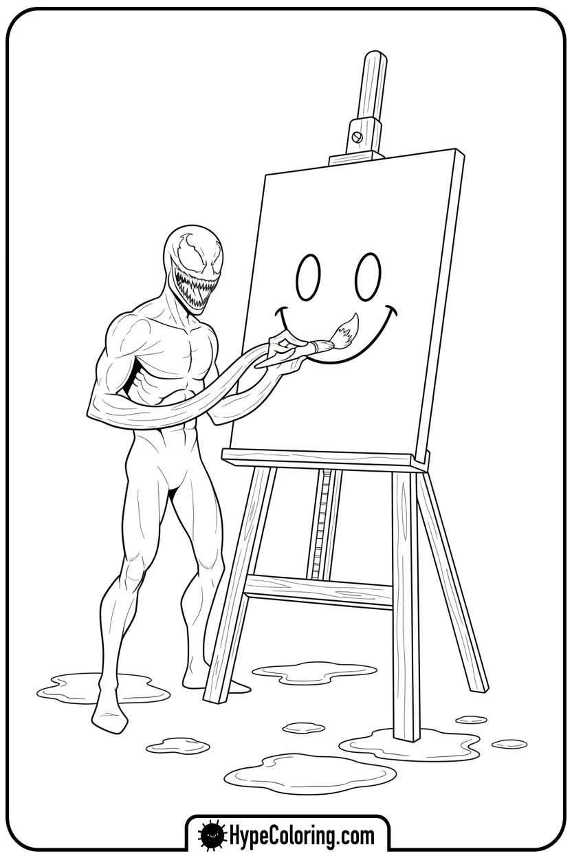 carnage-painting-smiley-face - carnage coloring pages