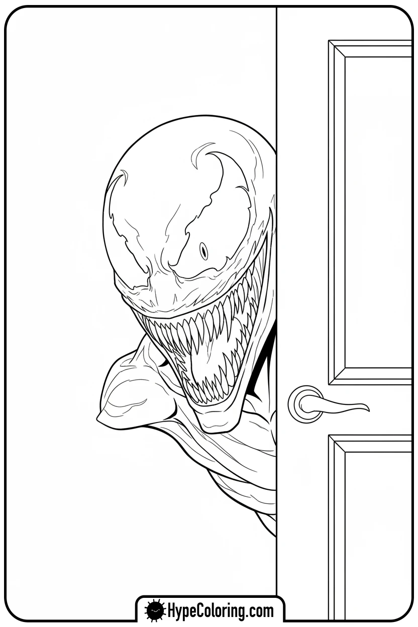 carnage-peeking-mischievously - carnage coloring pages