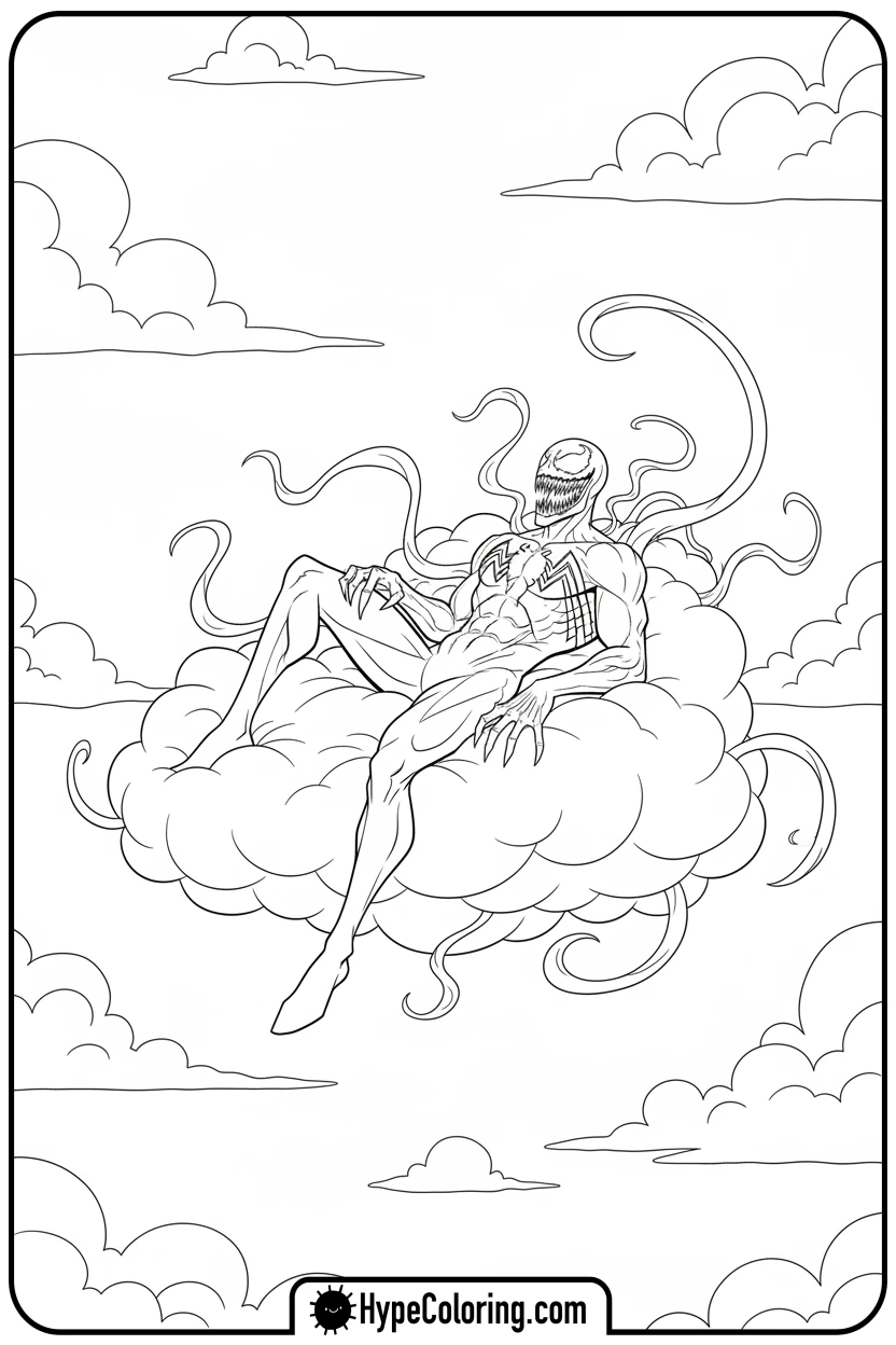 carnage-lounging-on-cloud - carnage coloring pages