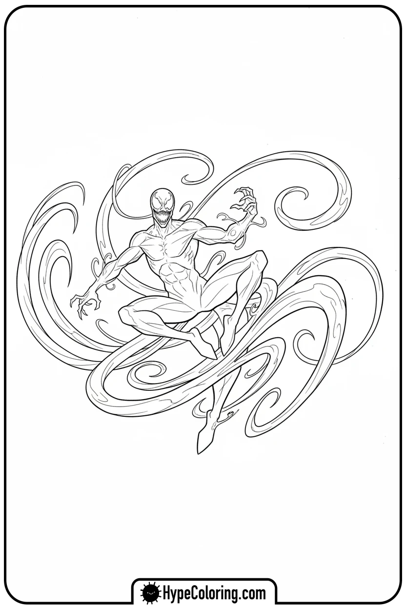 carnage-dancing-playfully - carnage coloring pages