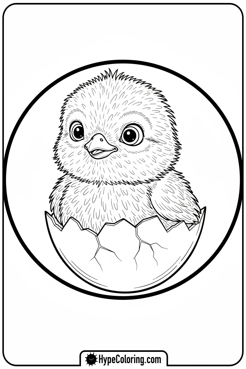 chick-hatching-from-egg - chick coloring pages