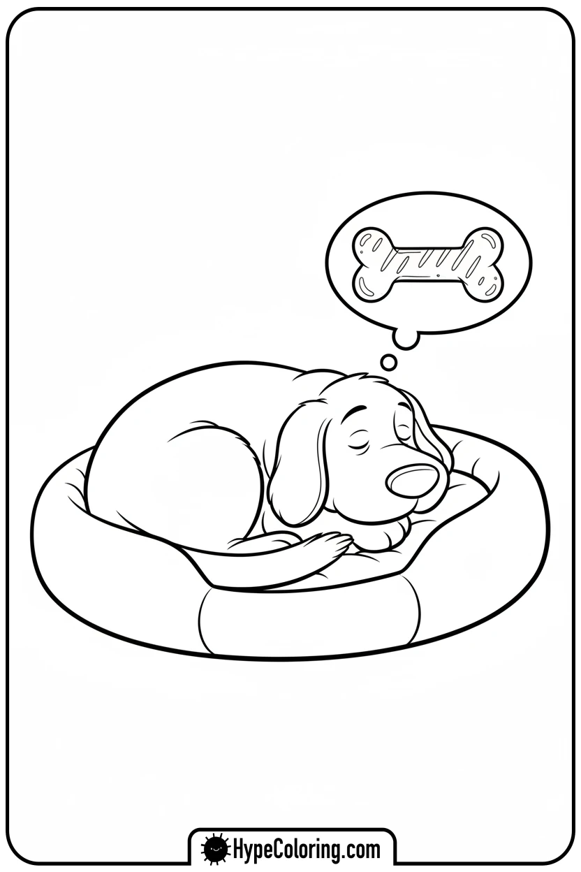 clifford-sleeping-and-dreaming - clifford the red dog coloring pages