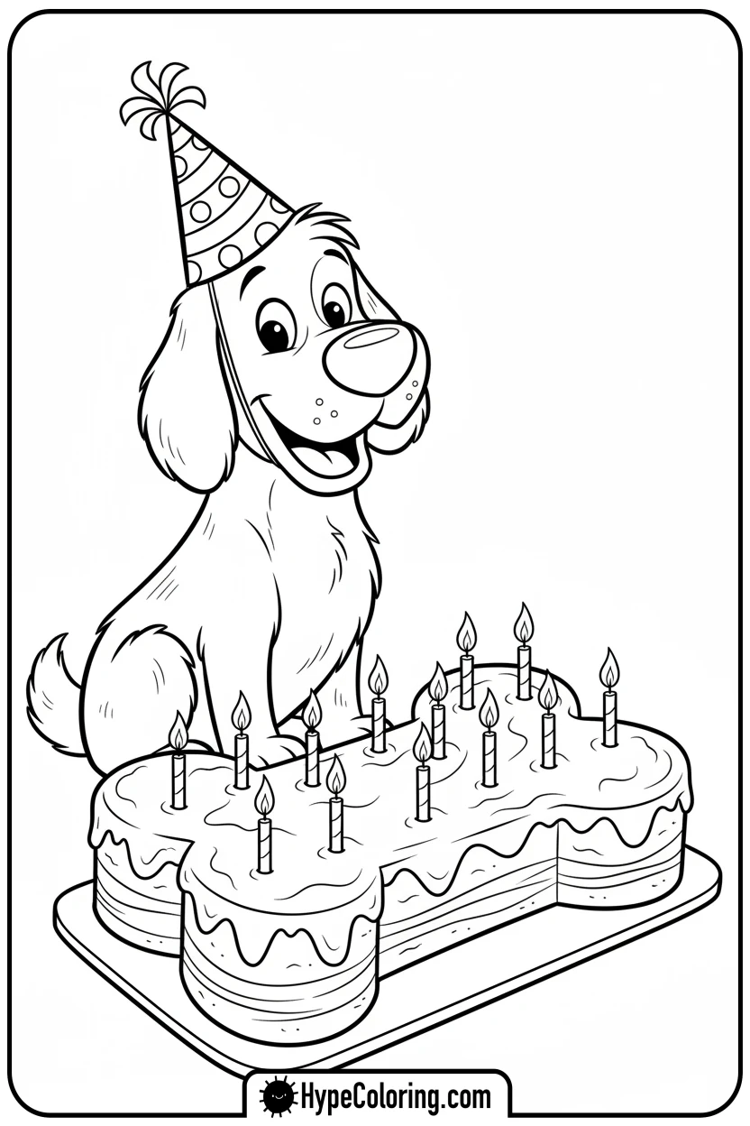 clifford-at-a-birthday-party - clifford the red dog coloring pages