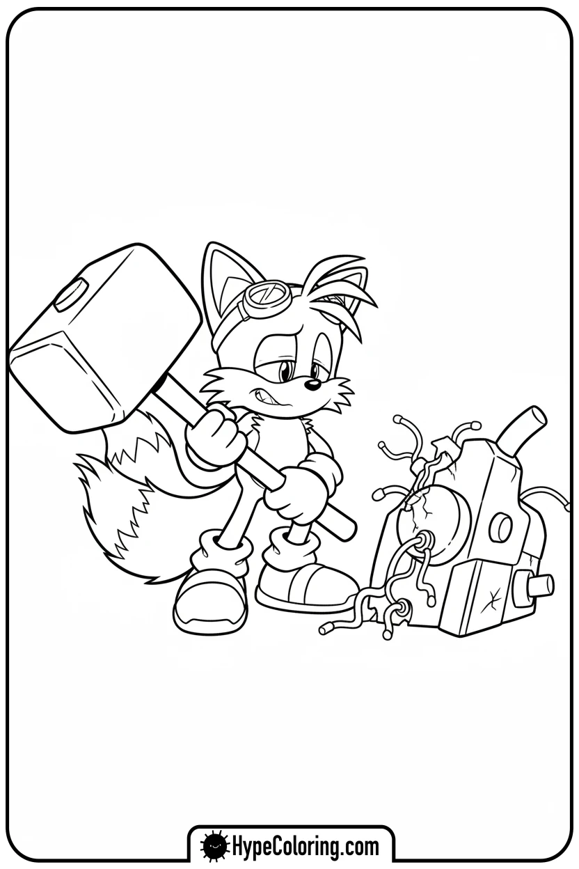 Click to download PDF tails-with-big-hammer - tails color page