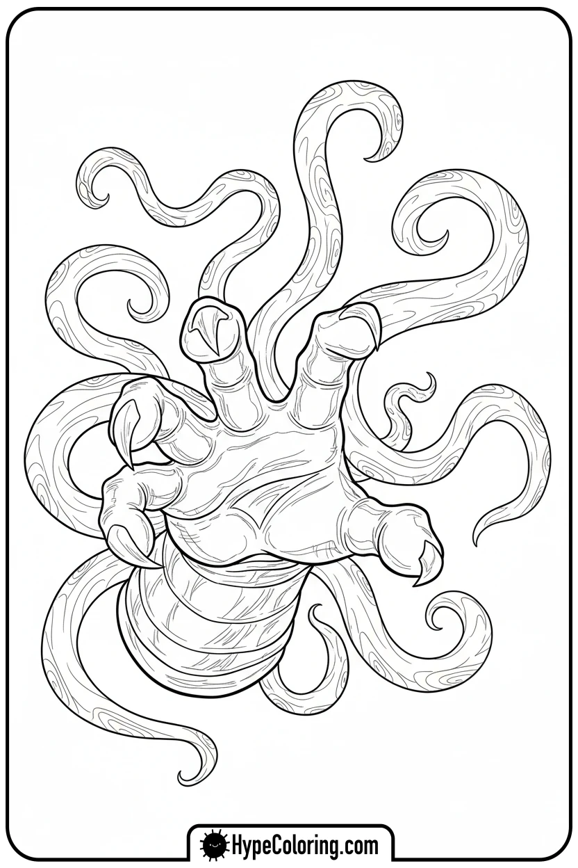 venom-reaching-with-tendrils - venom coloring page