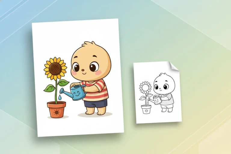 willt-gently-watering-a-small - winnie the pooh color pages