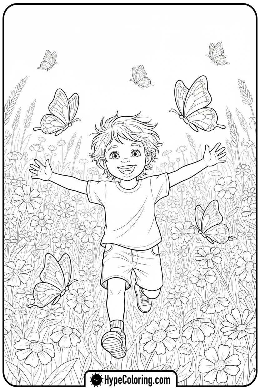 Click to download PDF willt-chasing-butterflies - winnie the pooh color pages