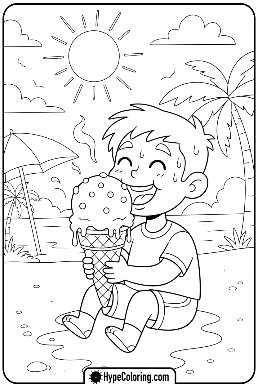 Click to download PDF willt-eating-ice-cream - winnie the pooh color pages