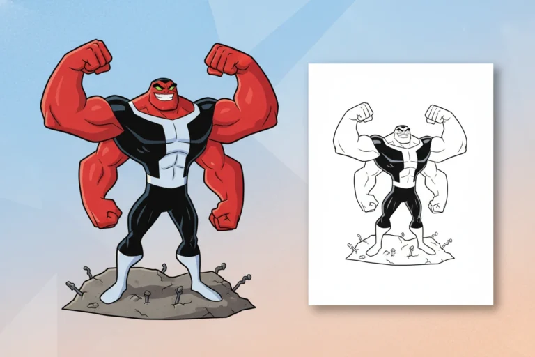 four-arms-standing-triumphantly-on - ben ten coloring pages