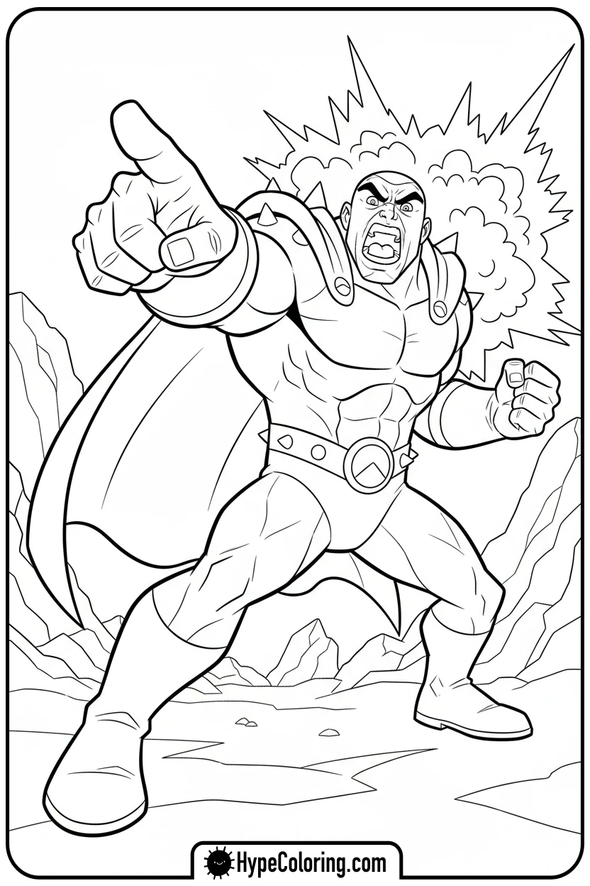rath-yelling-with-finger-point - ben ten coloring pages