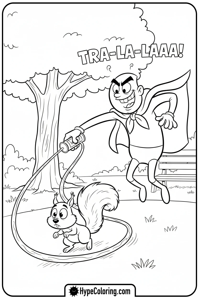 captain-underpants-and-squirrel - captain underpants coloring pages
