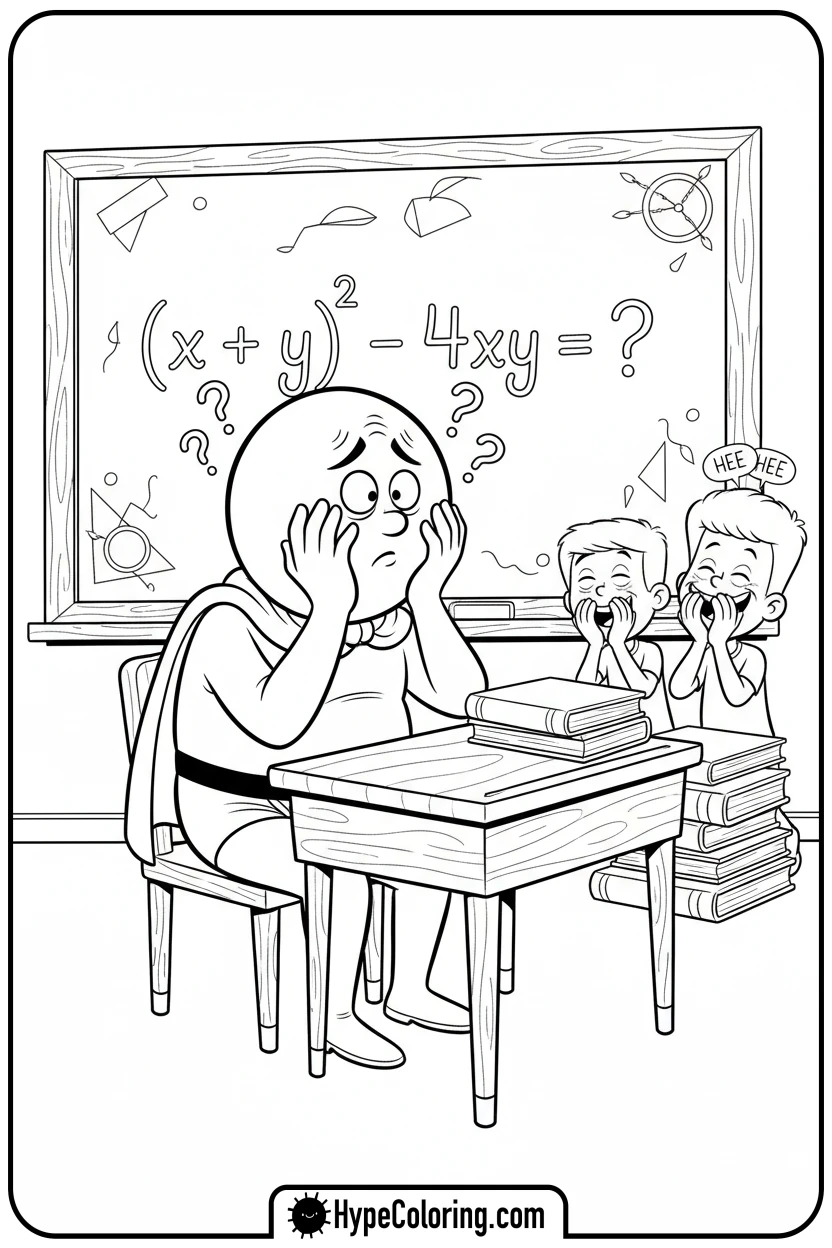 captain-underpants-confused-at-school - captain underpants coloring pages