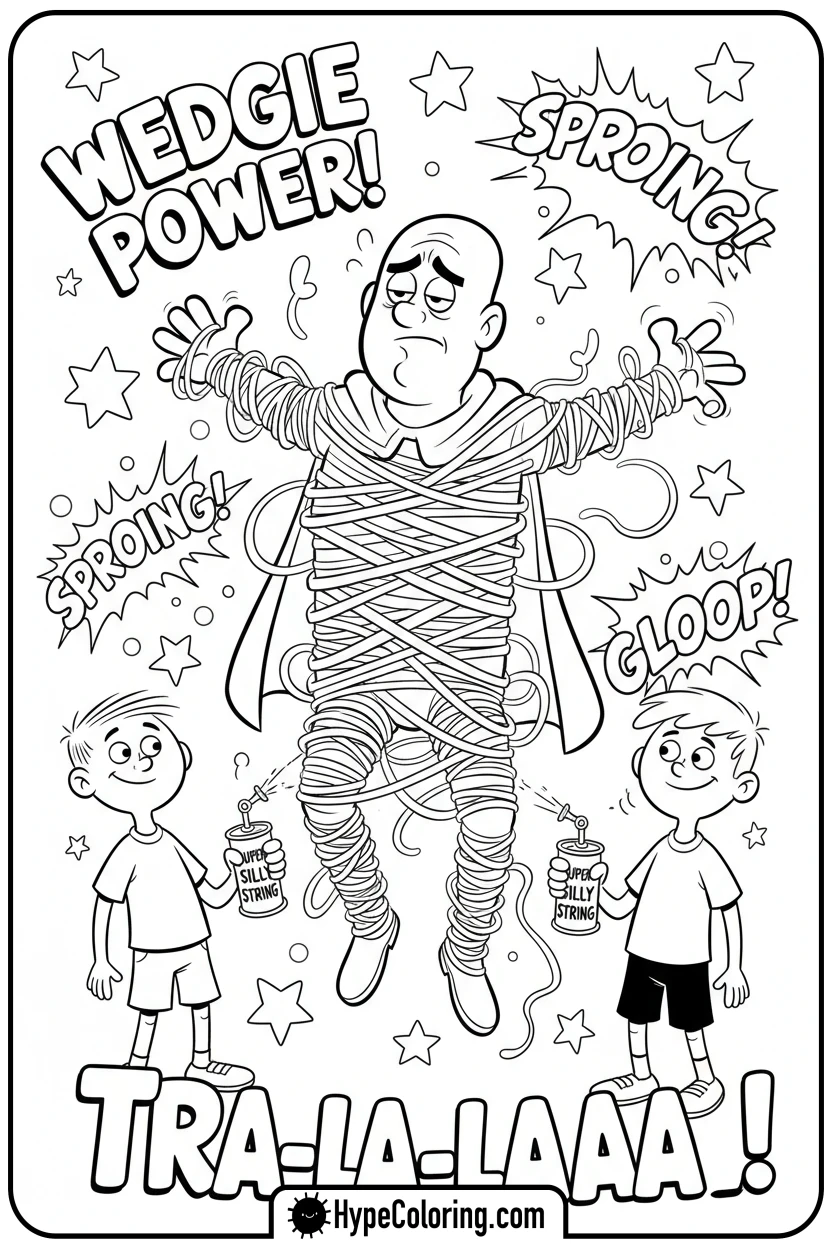 captain-underpants-tangled-in-string - captain underpants coloring pages