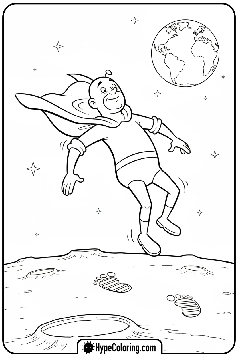 captain-underpants-on-the-moon - captain underpants coloring pages
