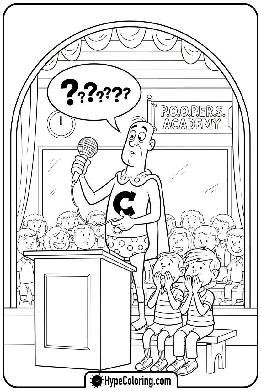 captain-underpants-giving-speech - captain underpants coloring pages
