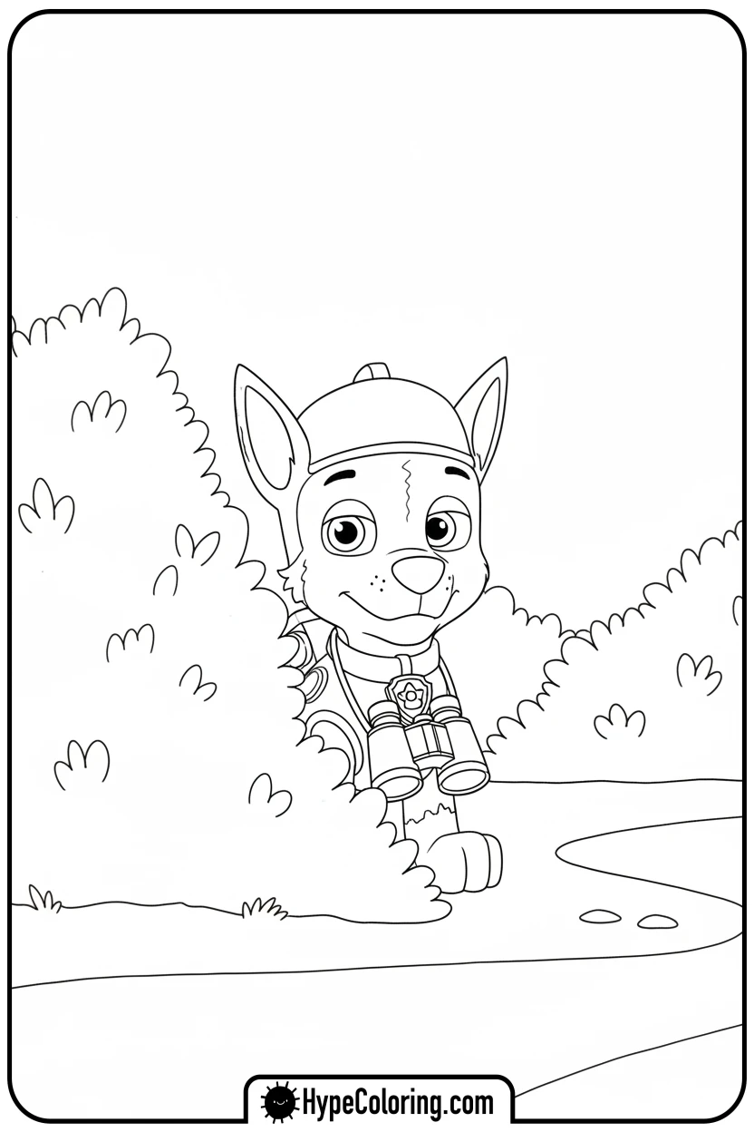 chase-peeking-as-spy - chase coloring page