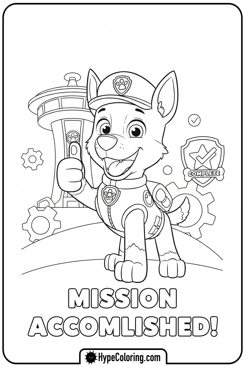 chase-giving-thumbs-up - chase coloring page