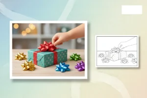a-child-s-hand-implied-not - coloring pages bows