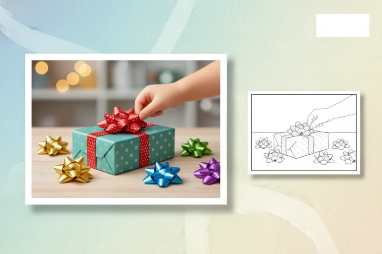 a-child-s-hand-implied-not - coloring pages bows