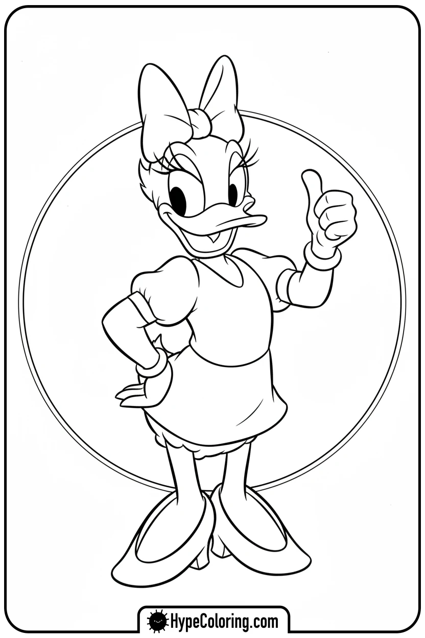 daisy-giving-a-thumbs-up - daisy coloring pages