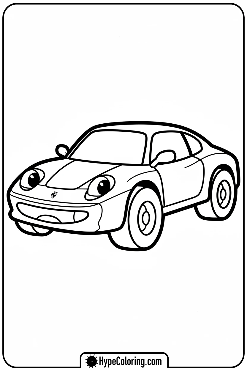 child-s-drawing-of-ferrari - ferrari coloring pages