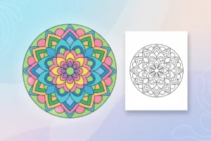 a-flower-mandala-where-the - flower mandala coloring pages