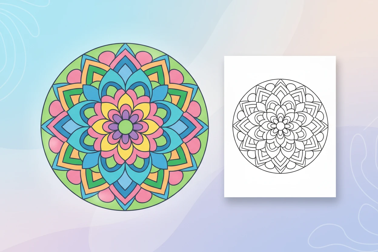 a-flower-mandala-where-the - flower mandala coloring pages