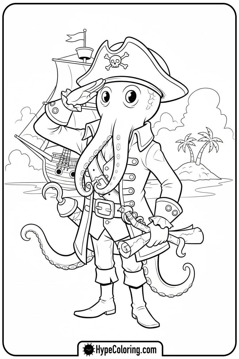 captain-fiddles-saluting - garten of banban coloring pages