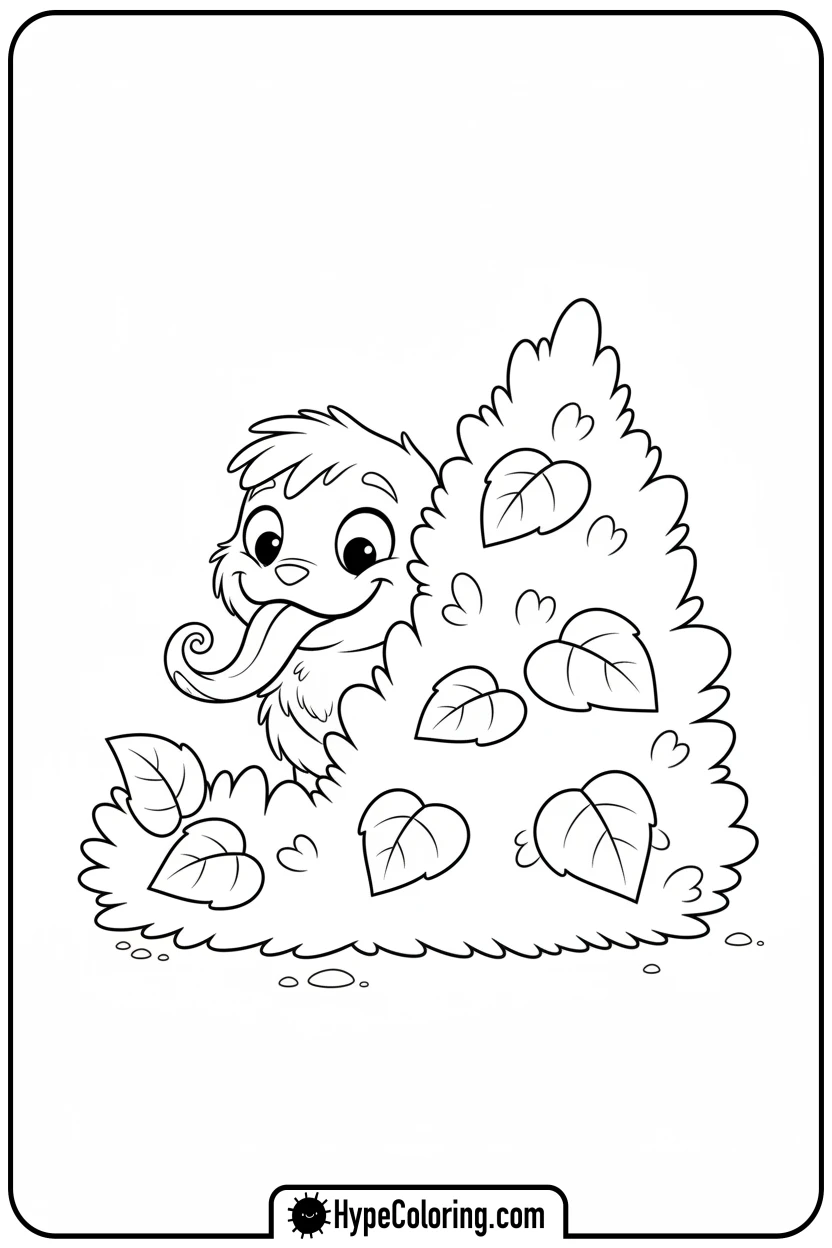 zolphius-peeking - garten of banban coloring pages