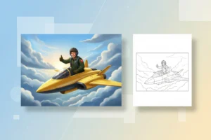 jay-enthusiastically-piloting-his-yellow - lego ninjago coloring pages