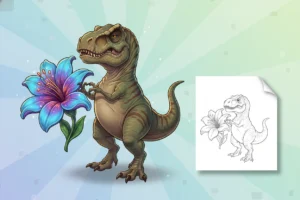 a-tyrannosaurus-rex-attempting-to - tyrannosaurus rex coloring page